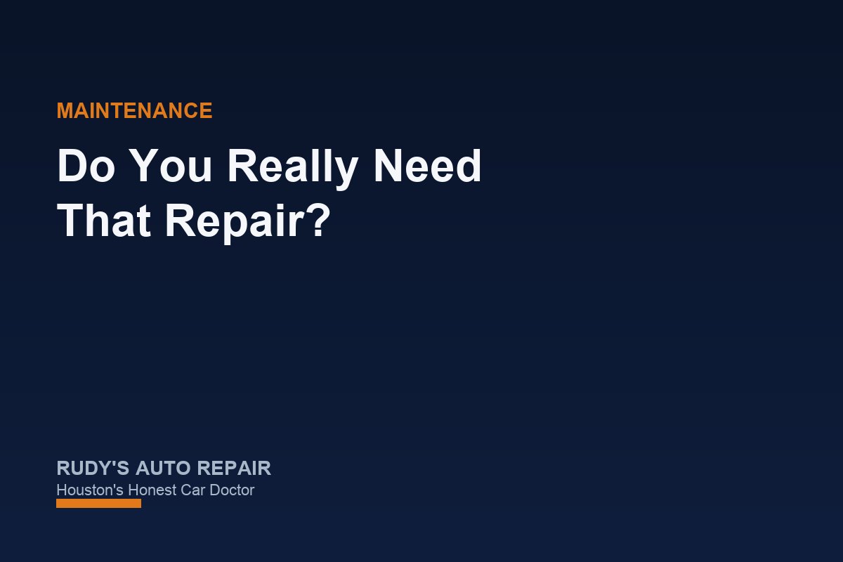 Do You Really Need That Repair? How We Decide.